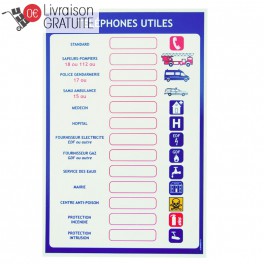 Consigne pour numéros de téléphones utiles