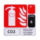 Panneau extincteur classe B 100x100mm