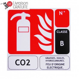 Panneau extincteur classe B 100x100mm