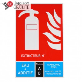Panneau extincteur classe AB 125x190mm