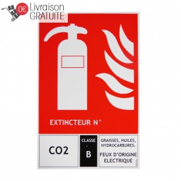 Panneau extincteur classe B 125x190mm