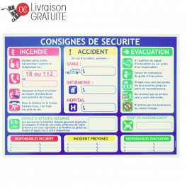 Consignes de sécurité A4