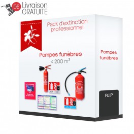 Pack d'extinction professionnel pour pompes funèbres