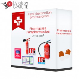 Pack d'extinction professionnel pour pharmacie et parapharmacie