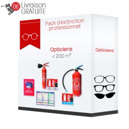 Pack d'extinction professionnel pour opticien