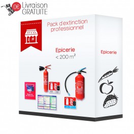 Pack d'extinction professionnel pour épicerie